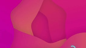 Network of connected devices and icons animation over abstract pink and orange background. Technology, connections, digital, communication, futuristic, innovation - Powered by Shutterstock - Get 15% off with code: PIKWIZARD15