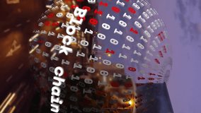 Blockchain data animation over cityscape at night. technology, network, digital, cybersecurity, cryptocurrency, futuristic - Powered by Shutterstock - Get 15% off with code: PIKWIZARD15