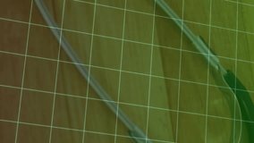 Red line graph animation over stethoscope and notebook on wooden desk. Healthcare, statistics, data, analysis, medical, business - Powered by Shutterstock - Get 15% off with code: PIKWIZARD15