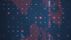 Firewall disabled text animation over digital padlock and world map background. Cybersecurity, data protection, vulnerability, internet, hacking, encryption - Powered by Shutterstock - Get 15% off with code: PIKWIZARD15