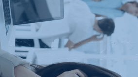 Talking on phone, businesswoman with laptop over animated digital network connections. technology, communication, networking, remote work, corporate - Powered by Shutterstock - Get 15% off with code: PIKWIZARD15