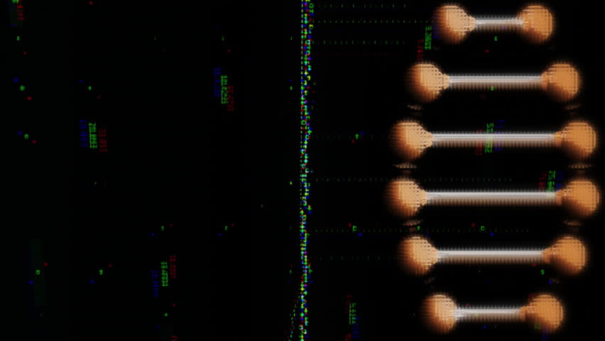 DNA strand animation over digital globe with glitch effects. Genetics, biology, science, data, technology, futuristic - Powered by Shutterstock - Get 15% off with code: PIKWIZARD15