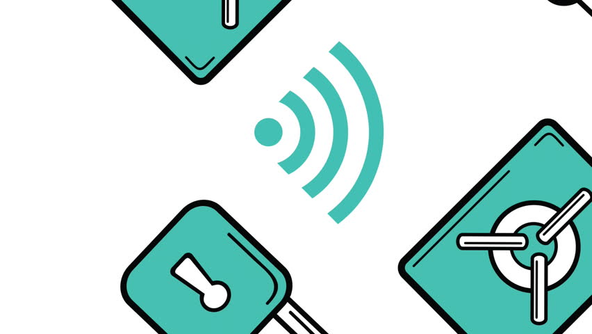 Animation of padlock icons over white backgound. global internet safety, technology and digital interface concept digitally generated video.