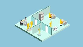 Biohazard Laboratory with Scientists in Protective Suits 3d animation cartoon - Powered by Shutterstock - Get 15% off with code: PIKWIZARD15