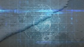 Wave retracting triggers holographic globe forming on shore, visualizing data with pulsing arcs. Technology, futurism, digital, interface, innovation, science, abstract - Powered by Shutterstock - Get 15% off with code: PIKWIZARD15