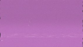 4K footage of a purple screen with analog TV glitch and noise effects. This retro-futuristic overlay features horizontal scanlines and static, ideal for creating a vaporwave or cyberpunk aesthetic. - Powered by Shutterstock - Get 15% off with code: PIKWIZARD15