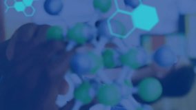 Animation of data processing and chemical formula over diverse schoolchildren and teacher. global science, technology and digital interface concept digitally generated video. - Powered by Shutterstock - Get 15% off with code: PIKWIZARD15