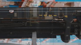 Multiple screens with statistical data processing over forklift machine at the warehouse. Logistics business concept - Powered by Shutterstock - Get 15% off with code: PIKWIZARD15