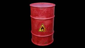 Red Barrel Drum 360 Rotating Loop On Transparent - Powered by Shutterstock - Get 15% off with code: PIKWIZARD15