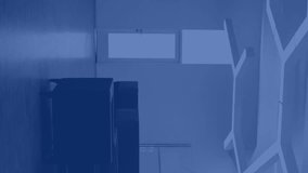 Animation of financial data processing over modern office. Global business, finances, computing, networks and data processing concept digitally generated video. - Powered by Shutterstock - Get 15% off with code: PIKWIZARD15