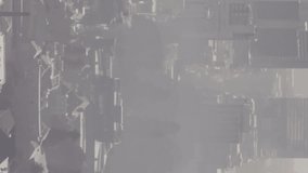 Animation of binary coding data processing against aerial view of cityscape. Computer interface and business technology concept - Powered by Shutterstock - Get 15% off with code: PIKWIZARD15