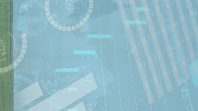 Animation of financial data processing over wind turbines. Global environment, finance, business, connections, computing and data processing concept digitally generated video. - Powered by Shutterstock - Get 15% off with code: PIKWIZARD15