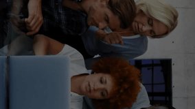 Animation of padlock and network of connections over diverse business people in office. Global cyber security, business, connections, computing and data processing concept digitally generated video. - Powered by Shutterstock - Get 15% off with code: PIKWIZARD15