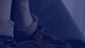 Animation of social media icons with growing numbers over caucasian woman using tablet. Global social media, communication and digital interface concept digitally generated video. - Powered by Shutterstock - Get 15% off with code: PIKWIZARD15