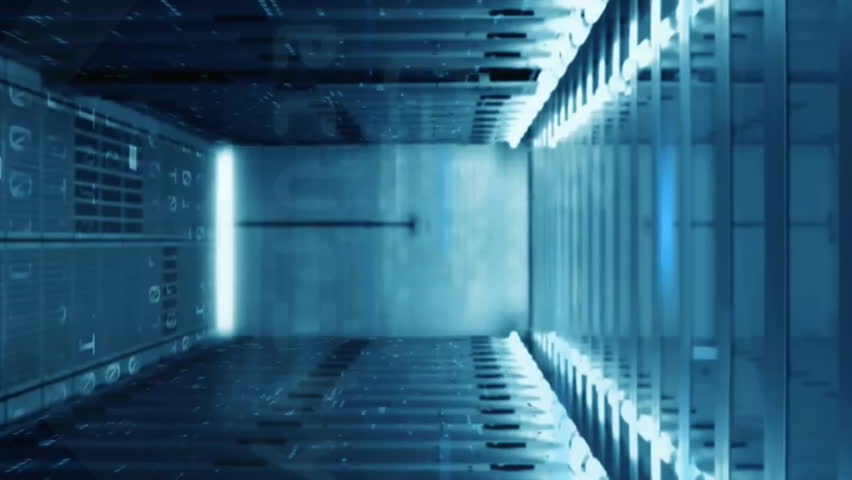 Animation of scope scanning with eye icon and data processing over server room. Global technology, computing, online security and digital interface concept digitally generated video. - Powered by Shutterstock - Get 15% off with code: PIKWIZARD15