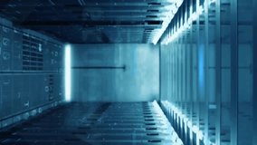 Animation of scope scanning with eye icon and data processing over server room. Global technology, computing, online security and digital interface concept digitally generated video. - Powered by Shutterstock - Get 15% off with code: PIKWIZARD15