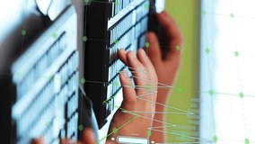 Animation of data processing over diverse schoolchildren using computers. Education, technology and digital interface concept digitally generated video. - Powered by Shutterstock - Get 15% off with code: PIKWIZARD15