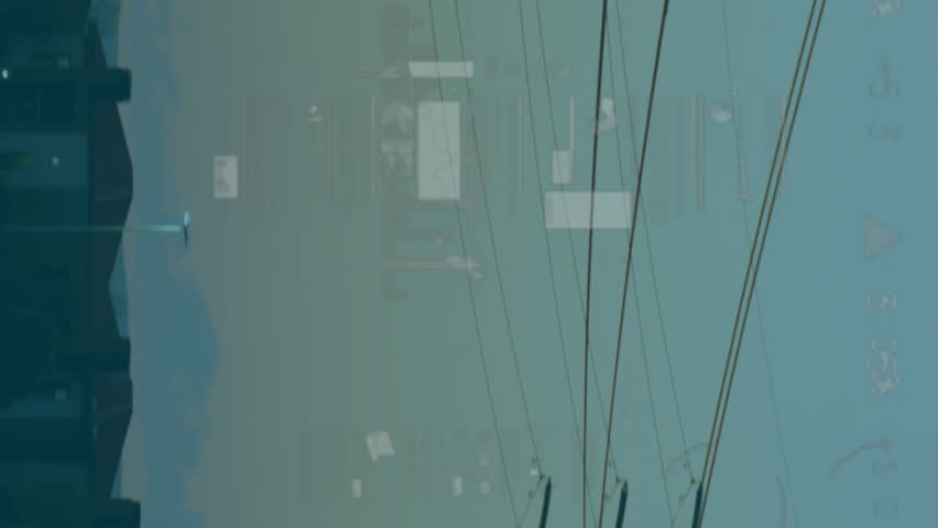 Stock market data animation over power lines and urban landscape. Finance, stocks, cityscape, economy, digital, electricity - Powered by Shutterstock - Get 15% off with code: PIKWIZARD15