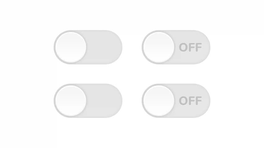 Toggle switch buttoon. Open and close active and inactive state.