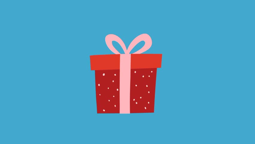Be my Valentine animation on blue background.