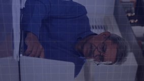 Interface with covid-19 data processing against african american senior man using laptop. covid-19 coronavirus pandemic concept - Powered by Shutterstock - Get 15% off with code: PIKWIZARD15