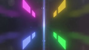 Animation of social media reactions over tunnel made of moving neon lights. communication, social media and technology concept digitally generated video. - Powered by Shutterstock - Get 15% off with code: PIKWIZARD15