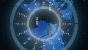Animation of scope scanning with data processing and world map. Global connections and data processing concept digitally generated video. - Powered by Shutterstock - Get 15% off with code: PIKWIZARD15