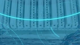 Animation of digital interface over server room. Global business, finances, data processing and digital interface concept digitally generated video. - Powered by Shutterstock - Get 15% off with code: PIKWIZARD15