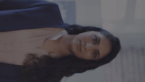 Animation of data processing over businesswoman smiling. Global business and digital interface concept digitally generated video. - Powered by Shutterstock - Get 15% off with code: PIKWIZARD15