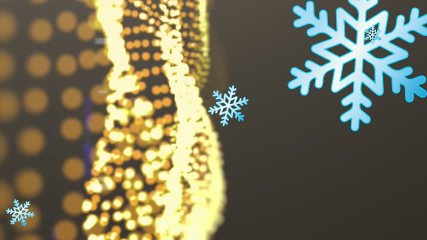 Animation of snowflakes over light spots on black background. Winter, light and movement concept digitally generated video. - Powered by Shutterstock - Get 15% off with code: PIKWIZARD15