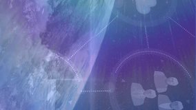 Animation of light spot and network of digital icons over globe against blue background. Global networking and business technology concept - Powered by Shutterstock - Get 15% off with code: PIKWIZARD15