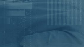 Animation of infographic interface and circles over diverse coworkers sharing ideas in office. Digital composite, multiple exposure, shape, global, report, business, teamwork and communication. - Powered by Shutterstock - Get 15% off with code: PIKWIZARD15