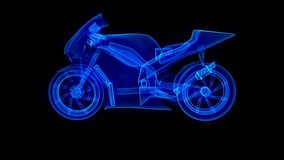 Motorbike. Model Motorbike in motion, lines and points connected to 3d form. - Powered by Shutterstock - Get 15% off with code: PIKWIZARD15