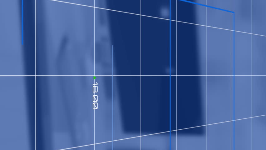 Animation of multiple graphs with changing numbers over unoccupied chair, book and desktop on desk. Digital composite, multiple exposure, report, business, growth and technology concept.