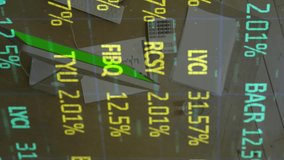 Animation of financial data processing over business people at meeting. global business, data processing and digital interface concept digitally generated video. - Powered by Shutterstock - Get 15% off with code: PIKWIZARD15