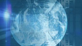 Animation of graphs, trading boards, binary codes, computer language and globe over server room. Digital composite, report, business, stock market, coding, globalization, data center and networking. - Powered by Shutterstock - Get 15% off with code: PIKWIZARD15