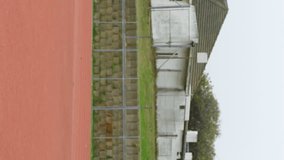 Animation of notification bars over caucasian female high jumper achieving clean high jump. Digital composite, multiple exposure, business, social media reminder, sports and competition concept. - Powered by Shutterstock - Get 15% off with code: PIKWIZARD15