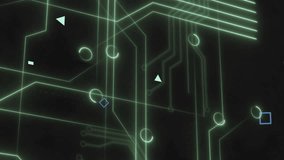 Animation of digital data processing over computer circuit board. Global connections, computing and data processing concept digitally generated video. - Powered by Shutterstock - Get 15% off with code: PIKWIZARD15