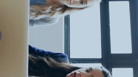 Animation of eco icons and data processing over diverse business people in office. Global finance, business, connections, computing and data processing concept digitally generated video. - Powered by Shutterstock - Get 15% off with code: PIKWIZARD15