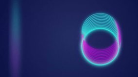 Colorful neon circles and falling confetti animation on dark blue background. vibrant, celebration, abstract, dynamic, festive, party - Powered by Shutterstock - Get 15% off with code: PIKWIZARD15