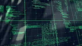 Starting from static grid, code snippets shifting into network lines, showing live data processing. Abstract, futuristic, digital, technology, cyber, network, visualization - Powered by Shutterstock - Get 15% off with code: PIKWIZARD15