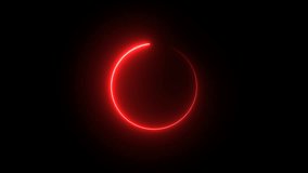 Red neon light ring animation with slow circular rotation and glow effect. Perfect for tech backgrounds, HUDs, sci-fi UI, and motion graphic overlays. motion graphic - Powered by Shutterstock - Get 15% off with code: PIKWIZARD15