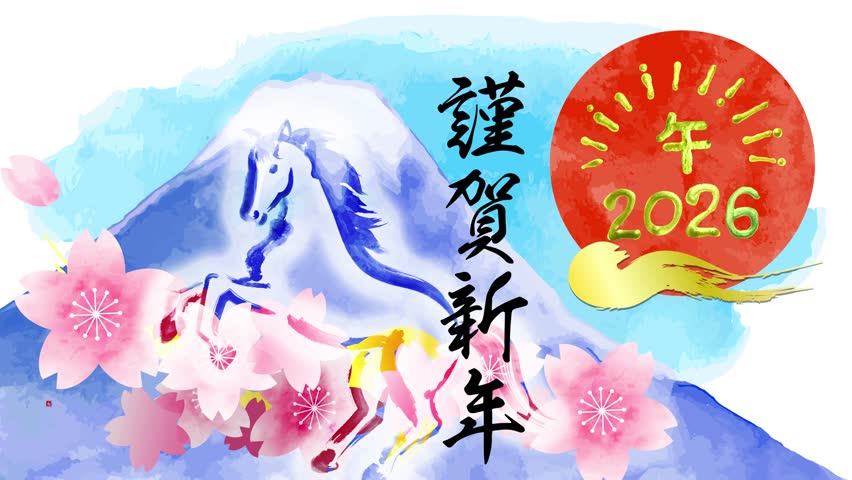 it's perfect for sending New Year's greetings online.
Japanese text means HAPPY NEW YEAR