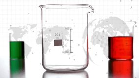Droplet descending into clear glass beaker, pouring and swirling teal liquid for flow demonstration. Laboratory, science, chemistry, experiment, fluid dynamics, precision, innovation - Powered by Shutterstock - Get 15% off with code: PIKWIZARD15