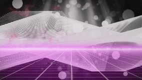 On load neon-pink beam slicing wireframe mesh orbs drifting, rays descending shaping digital stage. Cyberspace, futurism, abstract, neon, digital, geometric, technological - Powered by Shutterstock - Get 15% off with code: PIKWIZARD15