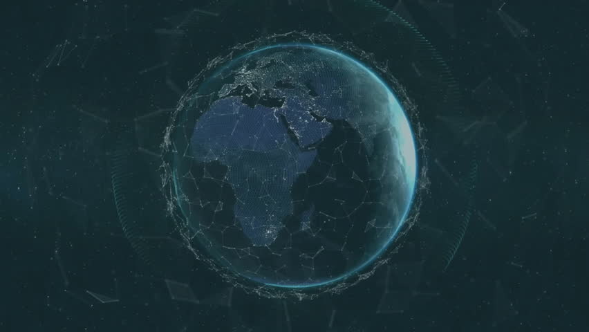 On grid pulse, digital globe streaming numbers and shifting data while visualizing data network. Neon, futuristic, technology, data, cyberspace, innovation, abstract - Powered by Shutterstock - Get 15% off with code: PIKWIZARD15