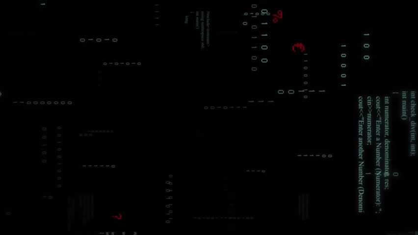 Animation of computer language, binary codes and map over black background. Digitally generated, hologram, illustration, global, coding, programming language and technology concept. - Powered by Shutterstock - Get 15% off with code: PIKWIZARD15