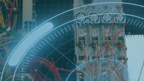 Animation of scope scanning and data processing over cables of computer server. global connections, data processing and computing concept digitally generated video. - Powered by Shutterstock - Get 15% off with code: PIKWIZARD15