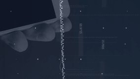 Animation of financial data processing over payment terminal. Global connections, data processing and digital interface concept digitally generated video. - Powered by Shutterstock - Get 15% off with code: PIKWIZARD15