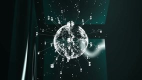 Animation of globe and data processing on laptop screen. Science human biology data processing and technology concept digitally generated video. - Powered by Shutterstock - Get 15% off with code: PIKWIZARD15